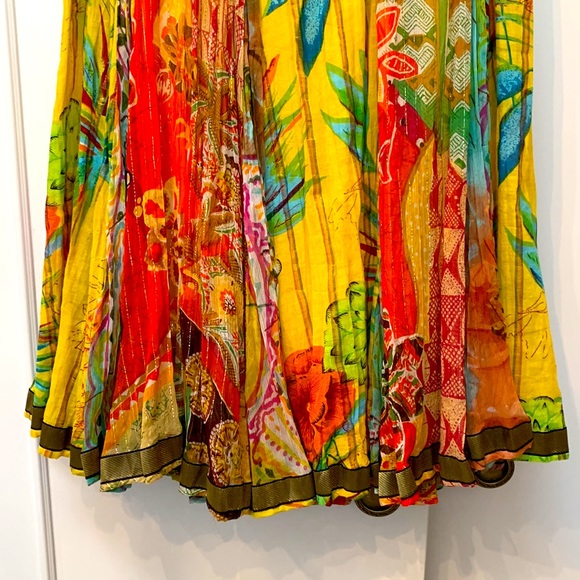 Maxi Skirt, Boston Proper Multi Color Floral Pattern 55% Cotton 45% Rayon Sz XS - Picture 3 of 6